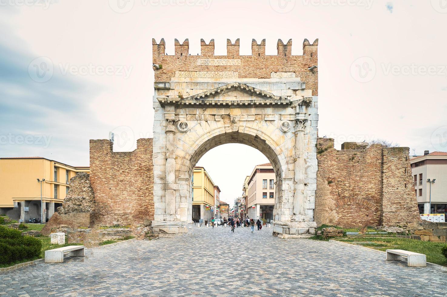 The Roman Arch of Augustus in Rimini 8105276 Stock Photo at Vecteezy