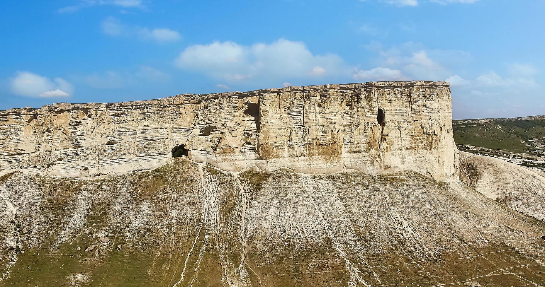 Aerial view of the mountain landscape with a view of the White Rock. photo