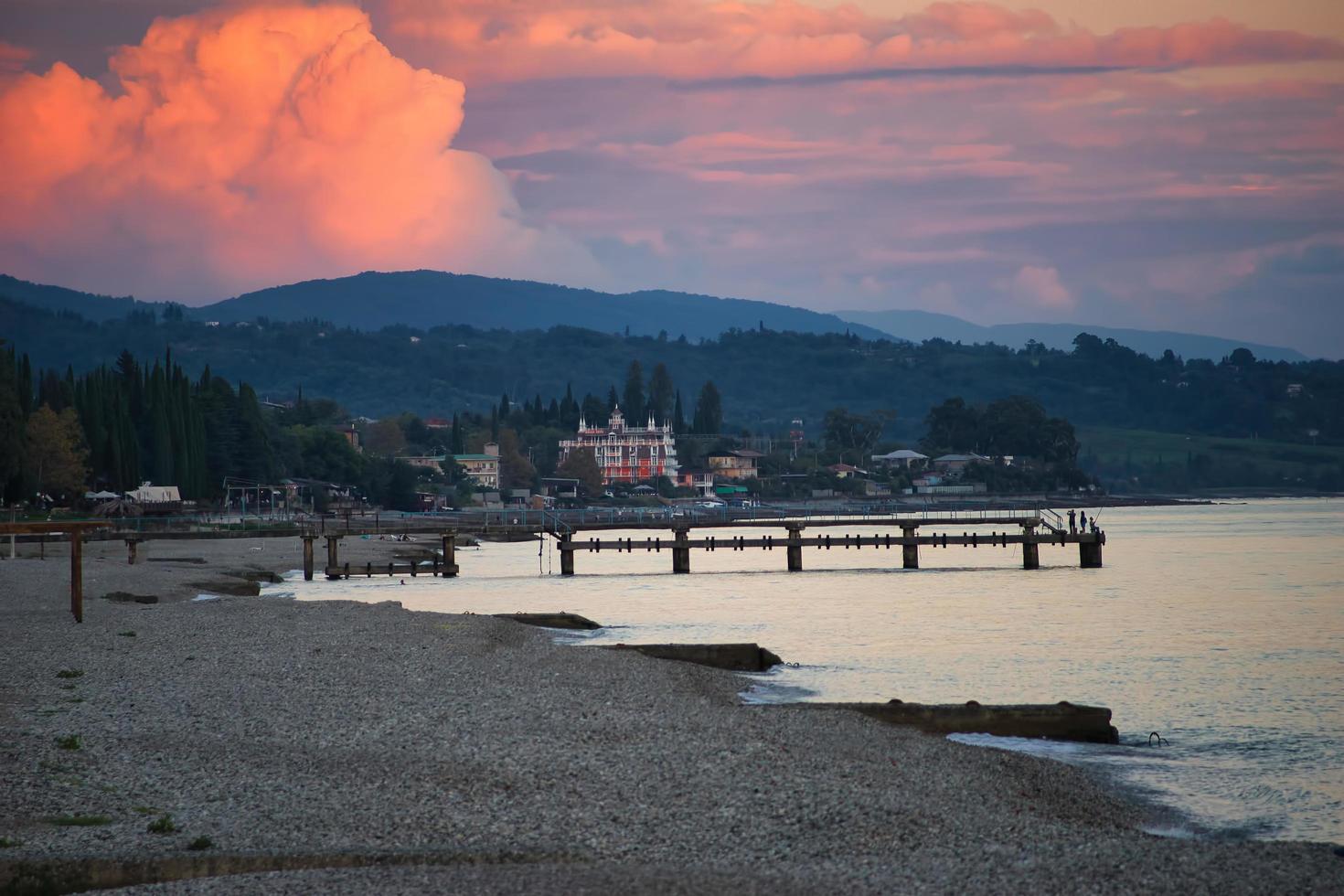 Seascape overlooking the coastline of New Athos, Abkhazia photo