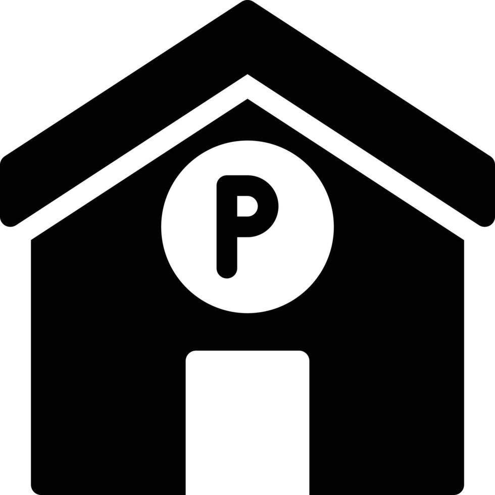 ilustración de vector de casa de estacionamiento en un fondo. símbolos de calidad premium. iconos vectoriales para concepto y diseño gráfico.