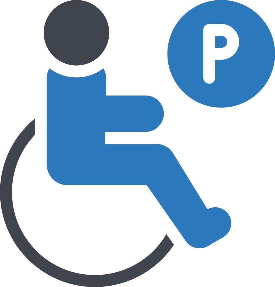 wheelchair parking vector illustration on a background.Premium quality symbols.vector icons for concept and graphic design.