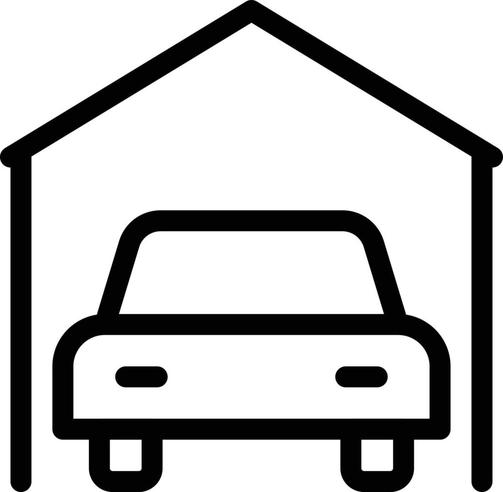 ilustración de vector de garaje de coche en un fondo. símbolos de calidad premium. iconos vectoriales para concepto y diseño gráfico.