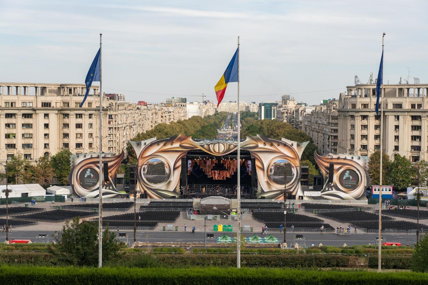 View from the Palace of the People building in Bucharest Romania on September 21, 2018. Unidentified people photo