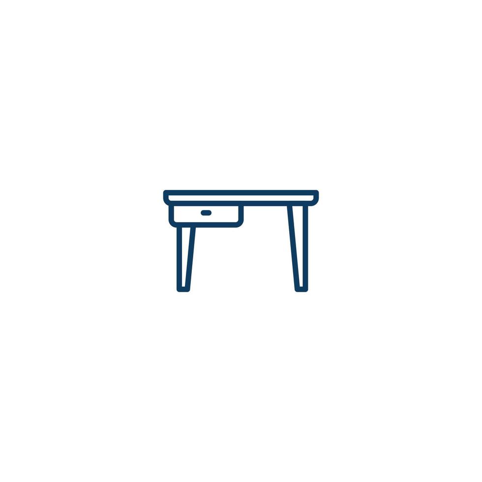 Desk Table Furniture line icon. linear style sign for mobile concept and web design. Desk Table Furniture outline vector icon. Symbol, logo illustration. Vector graphic