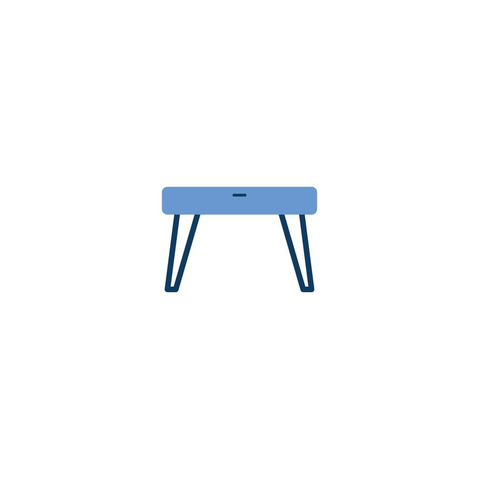 Desk Table Furniture line icon. linear style sign for mobile concept and web design. Desk Table Furniture outline vector icon. Symbol, logo illustration. Vector graphic