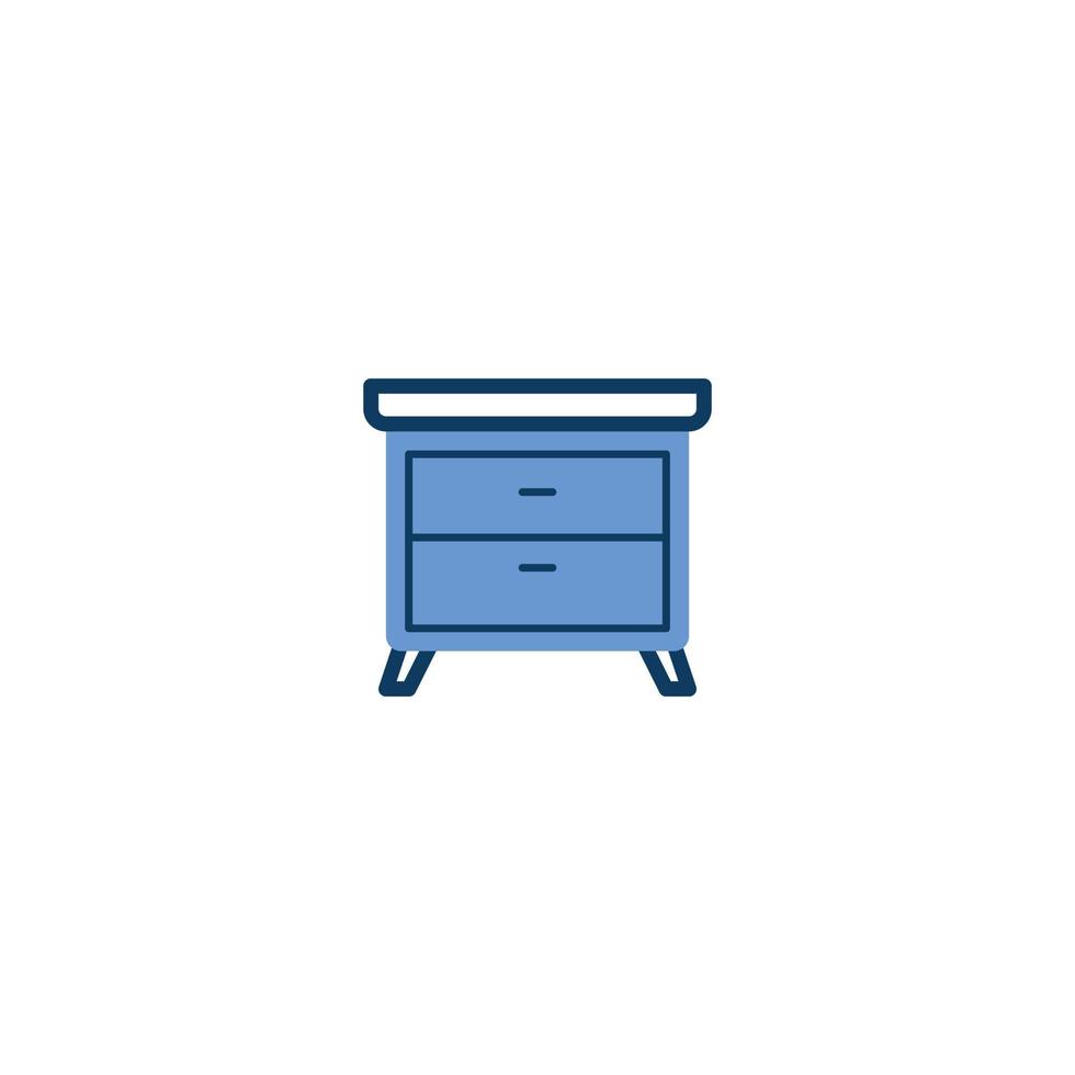 icono de línea de muebles de mesa de escritorio. signo de estilo lineal para concepto móvil y diseño web. icono de vector de contorno de muebles de mesa de escritorio. símbolo, ilustración de logotipo. gráfico vectorial