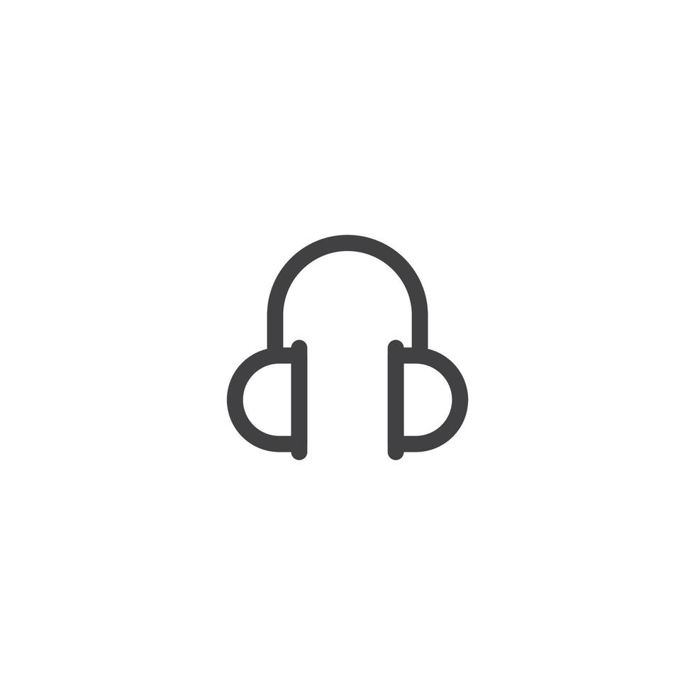 Headset line icon. linear style sign for mobile concept and web design. Headset outline vector icon. Symbol, logo illustration. Vector graphics