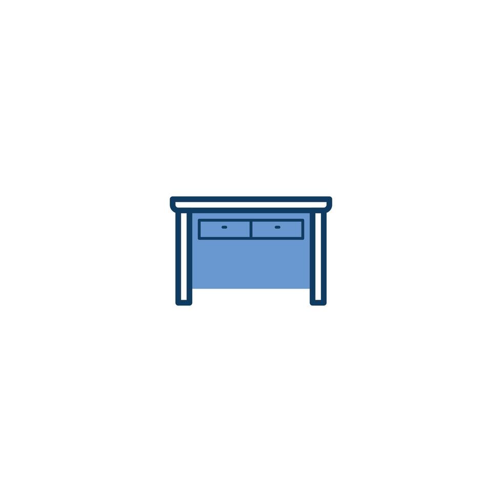 Desk Table Furniture line icon. linear style sign for mobile concept and web design. Desk Table Furniture outline vector icon. Symbol, logo illustration. Vector graphic