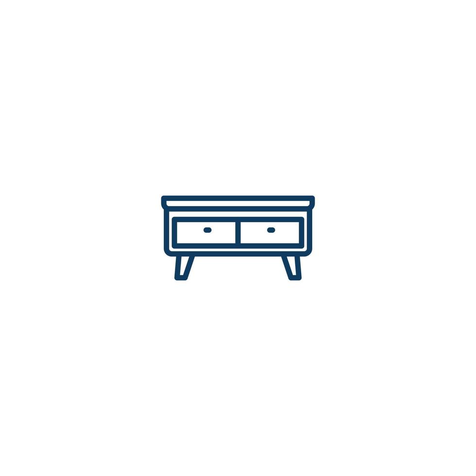 Desk Table Furniture line icon. linear style sign for mobile concept and web design. Desk Table Furniture outline vector icon. Symbol, logo illustration. Vector graphic