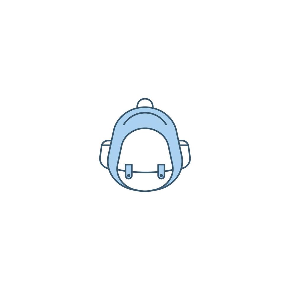 icono de línea llena de mochila. signo de estilo lineal para concepto móvil y diseño web. icono de vector de línea llena de mochila. símbolo, ilustración de logotipo. gráfico vectorial