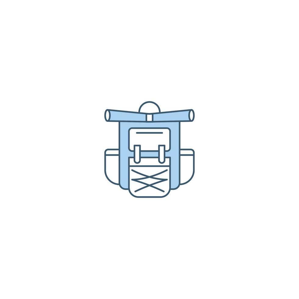 Backpack filled line icon. linear style sign for mobile concept and web design. Backpack filled line vector icon. Symbol, logo illustration. Vector graphic