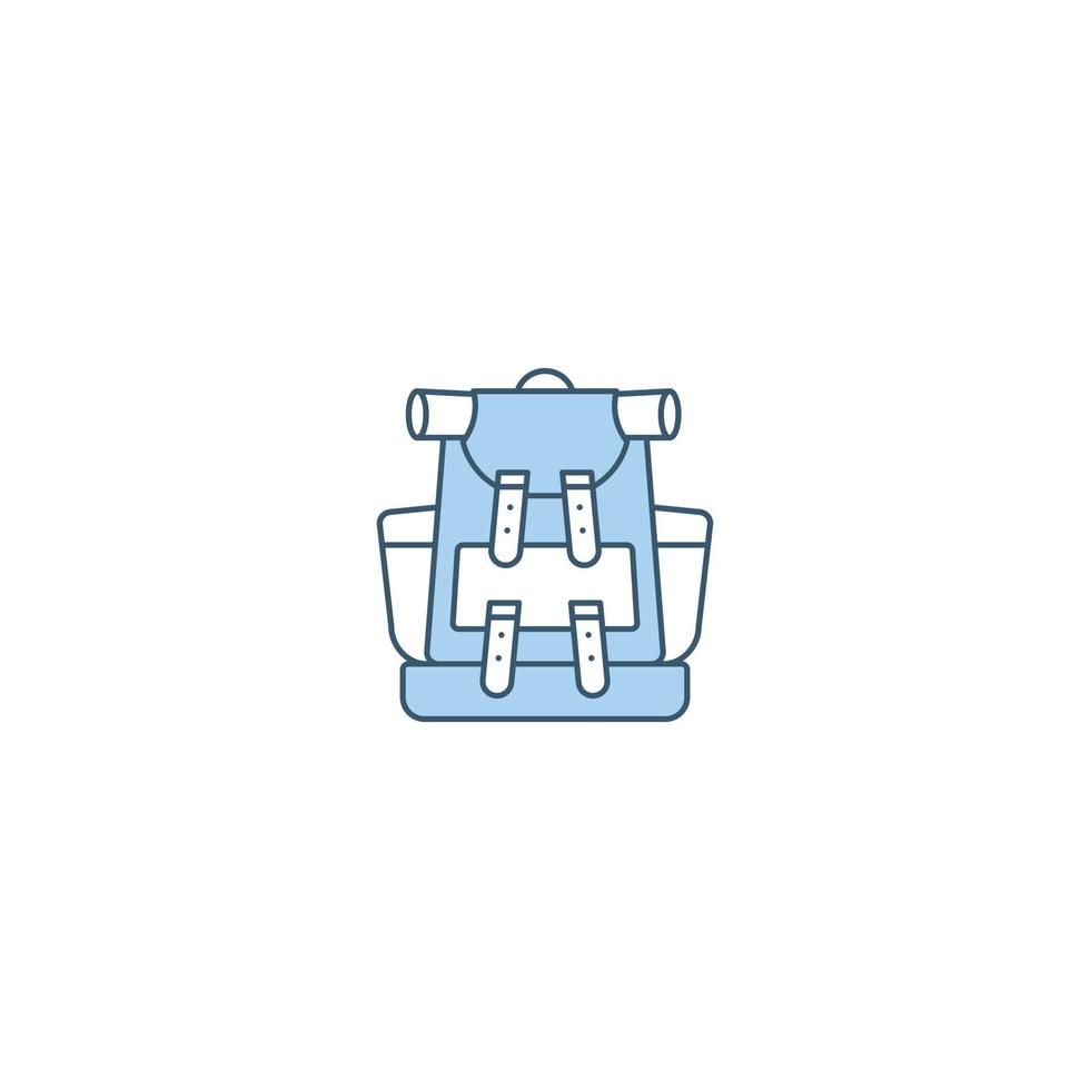 Backpack filled line icon. linear style sign for mobile concept and web design. Backpack filled line vector icon. Symbol, logo illustration. Vector graphic