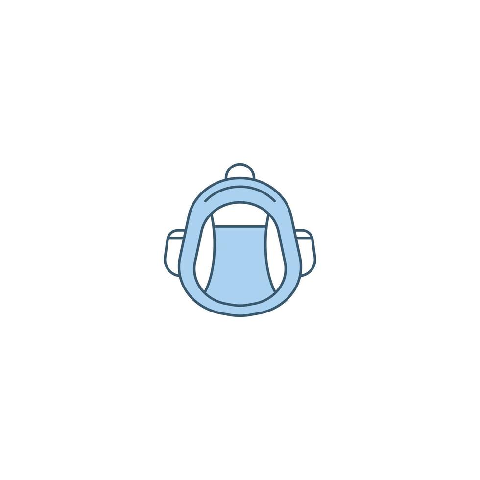 icono de línea llena de mochila. signo de estilo lineal para concepto móvil y diseño web. icono de vector de línea llena de mochila. símbolo, ilustración de logotipo. gráfico vectorial