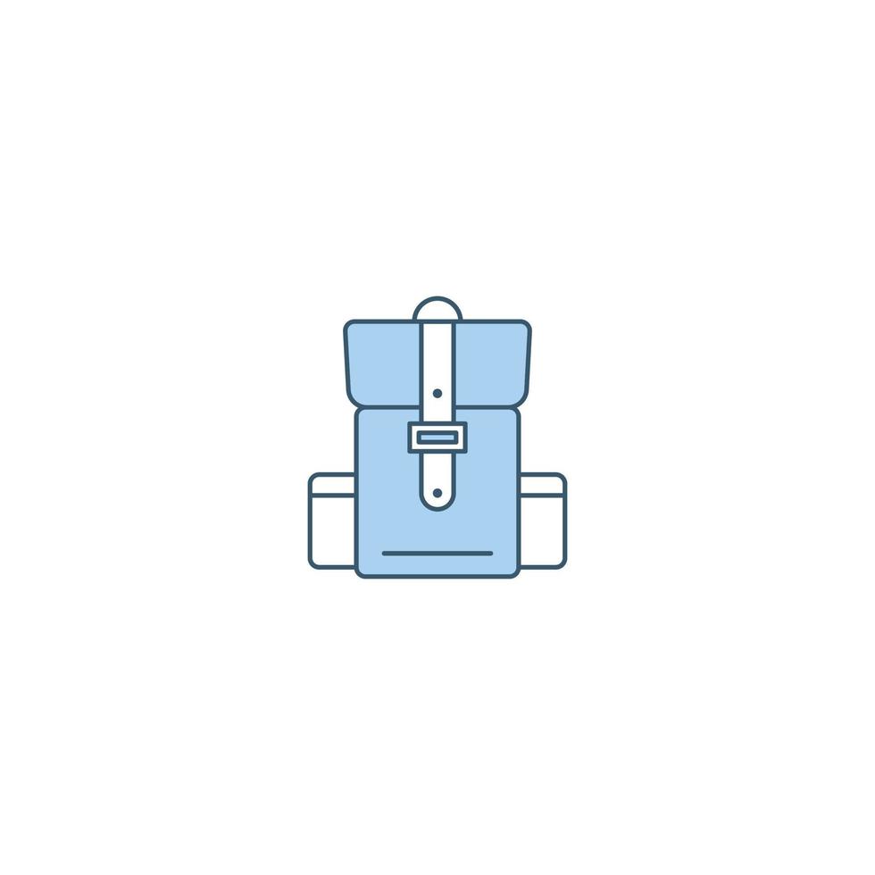 Backpack filled line icon. linear style sign for mobile concept and web design. Backpack filled line vector icon. Symbol, logo illustration. Vector graphic