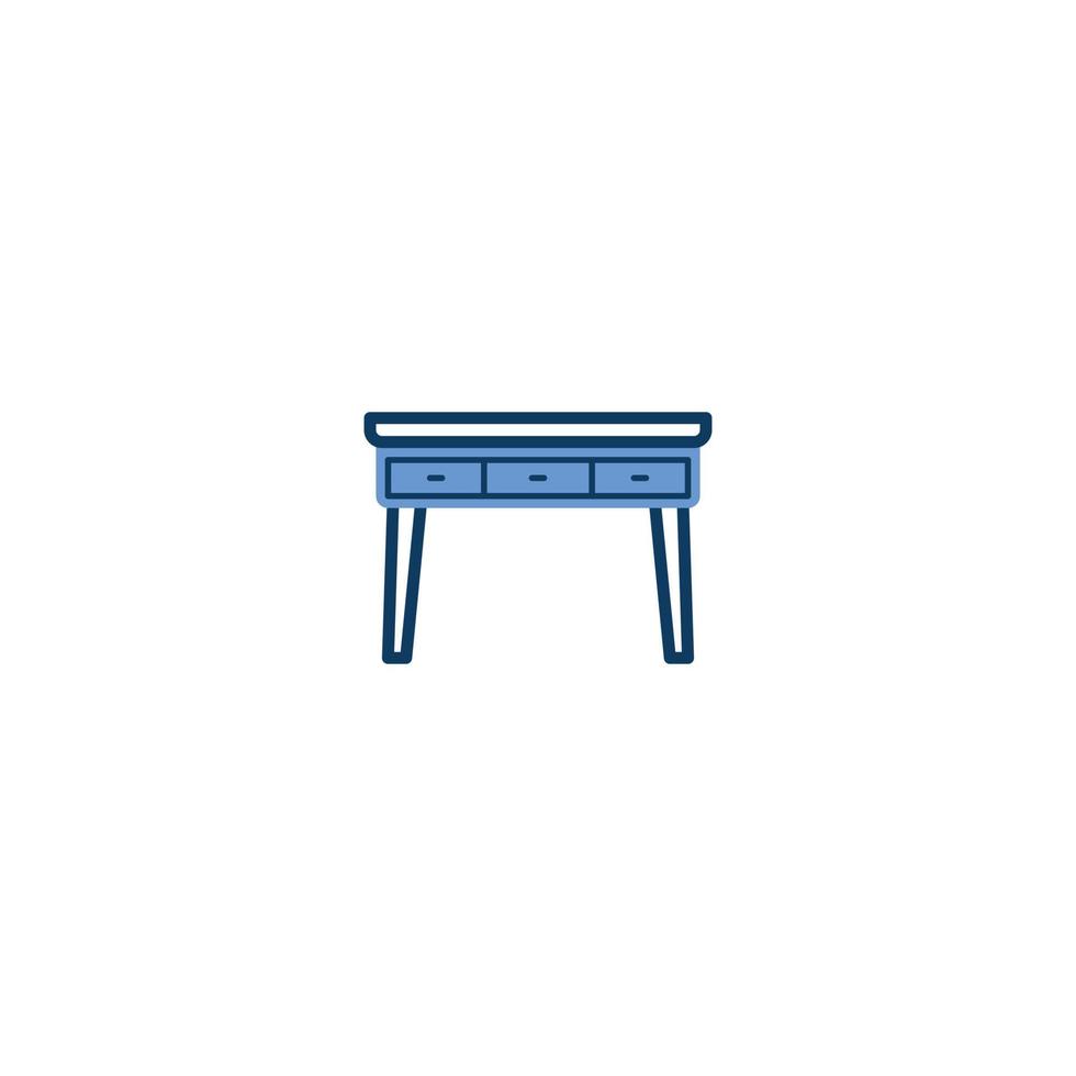 Desk Table Furniture line icon. linear style sign for mobile concept and web design. Desk Table Furniture outline vector icon. Symbol, logo illustration. Vector graphic