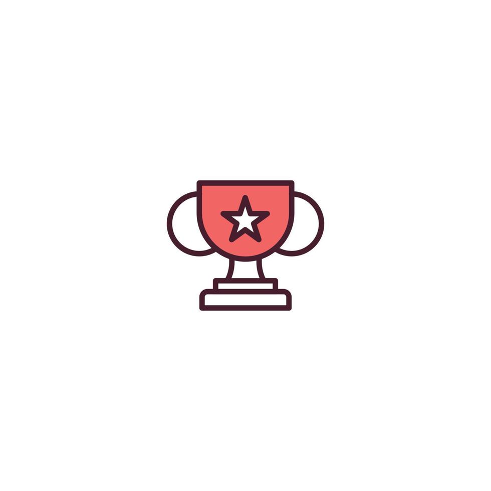 Trophy Filled line icon. linear style sign for mobile concept and web design. Trophy Filled Line vector icon. Symbol, logo illustration. Vector graphic