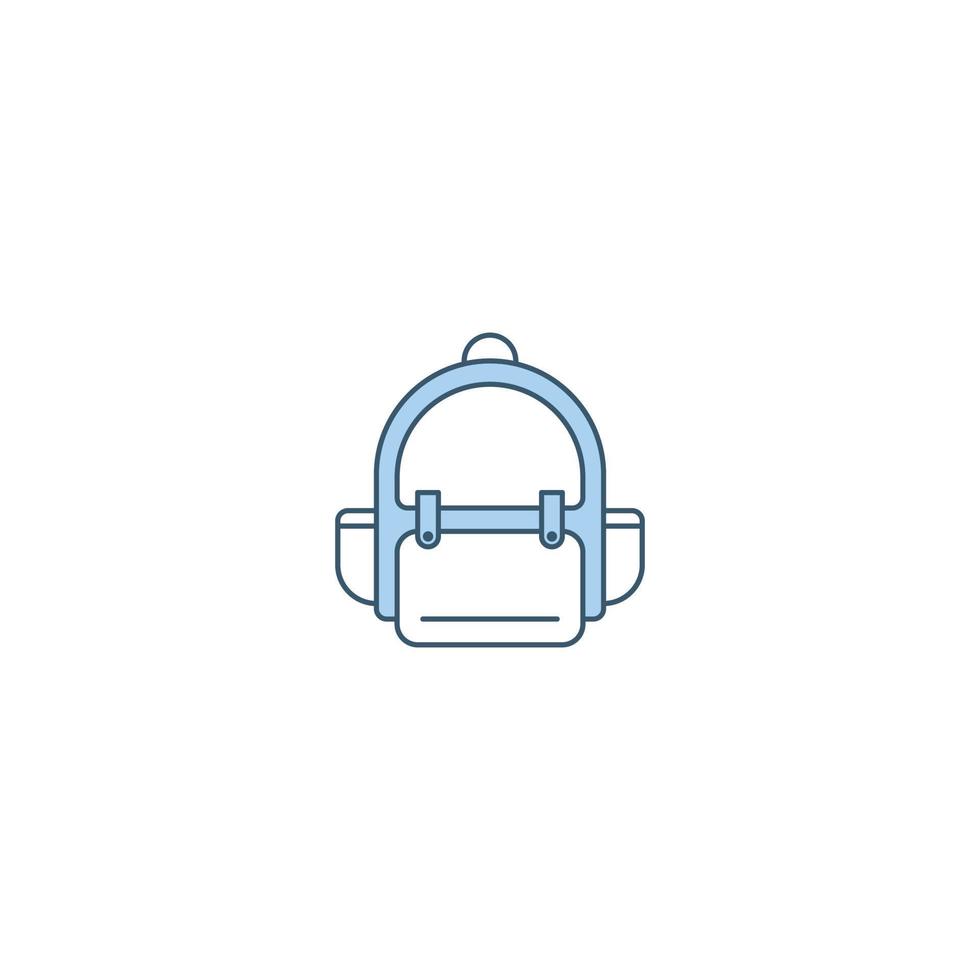Backpack filled line icon. linear style sign for mobile concept and web design. Backpack filled line vector icon. Symbol, logo illustration. Vector graphic