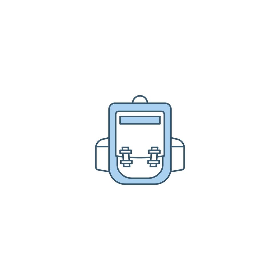 icono de línea llena de mochila. signo de estilo lineal para concepto móvil y diseño web. icono de vector de línea llena de mochila. símbolo, ilustración de logotipo. gráfico vectorial