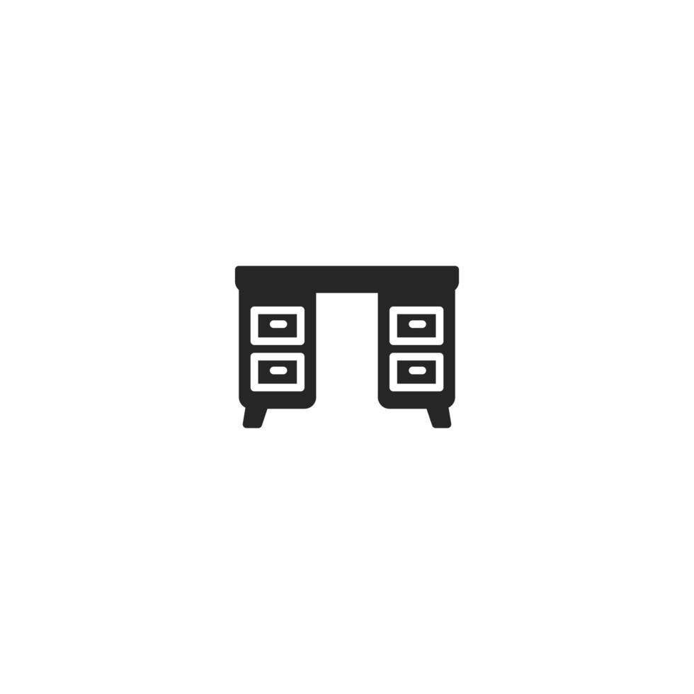 Desk Table Furniture line icon. linear style sign for mobile concept and web design. Desk Table Furniture outline vector icon. Symbol, logo illustration. Vector graphic