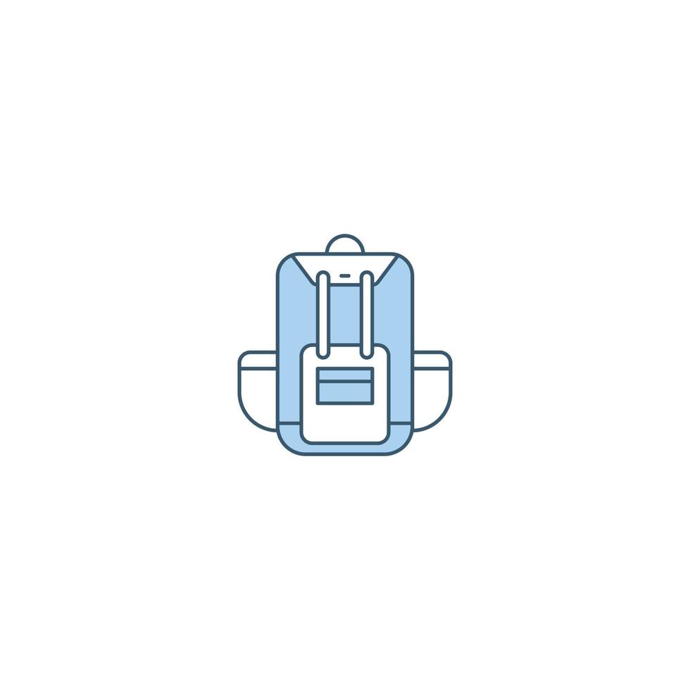 Backpack filled line icon. linear style sign for mobile concept and web design. Backpack filled line vector icon. Symbol, logo illustration. Vector graphic