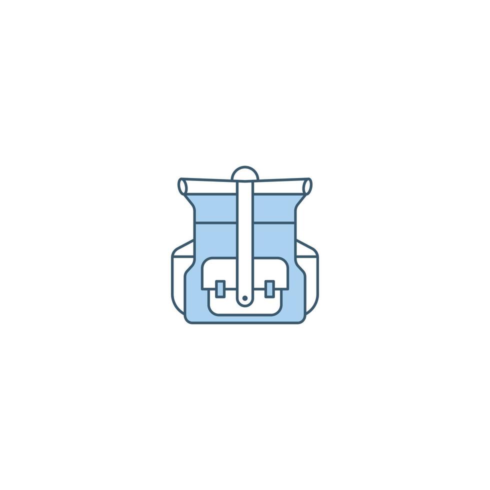Backpack filled line icon. linear style sign for mobile concept and web design. Backpack filled line vector icon. Symbol, logo illustration. Vector graphic
