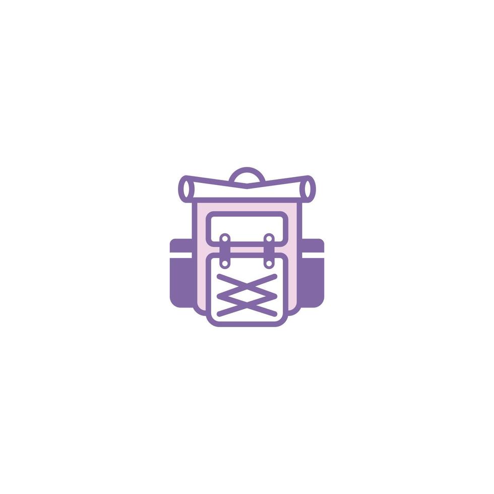 Backpack filled line icon. linear style sign for mobile concept and web design. Backpack filled line vector icon. Symbol, logo illustration. Vector graphic
