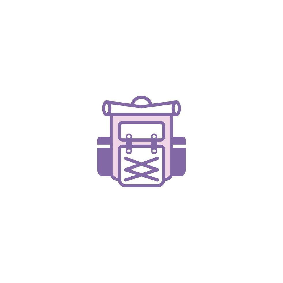 icono de línea llena de mochila. signo de estilo lineal para concepto móvil y diseño web. icono de vector de línea llena de mochila. símbolo, ilustración de logotipo. gráfico vectorial