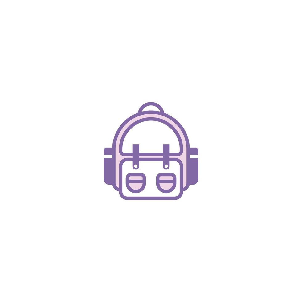 Backpack filled line icon. linear style sign for mobile concept and web design. Backpack filled line vector icon. Symbol, logo illustration. Vector graphic