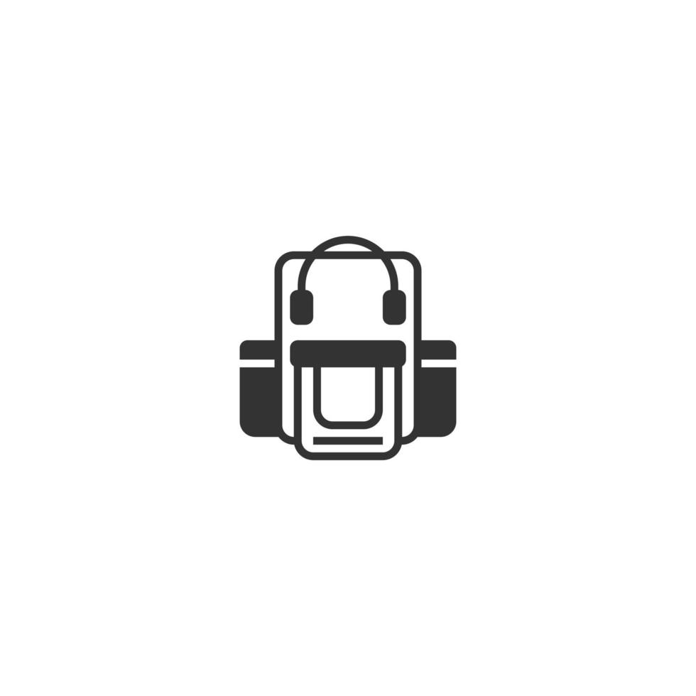 icono de línea de mochila. signo de estilo lineal para concepto móvil y diseño web. icono de vector de contorno de mochila. símbolo, ilustración de logotipo. gráfico vectorial