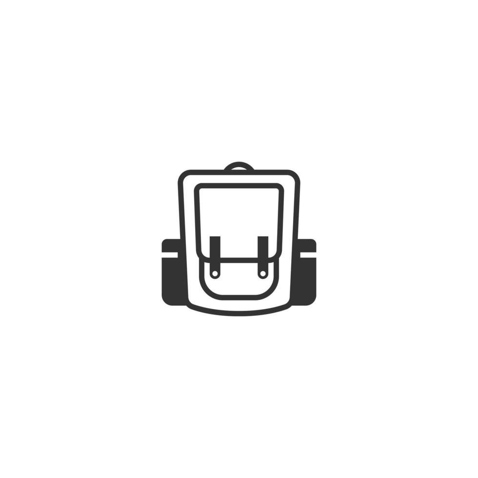 icono de línea de mochila. signo de estilo lineal para concepto móvil y diseño web. icono de vector de contorno de mochila. símbolo, ilustración de logotipo. gráfico vectorial