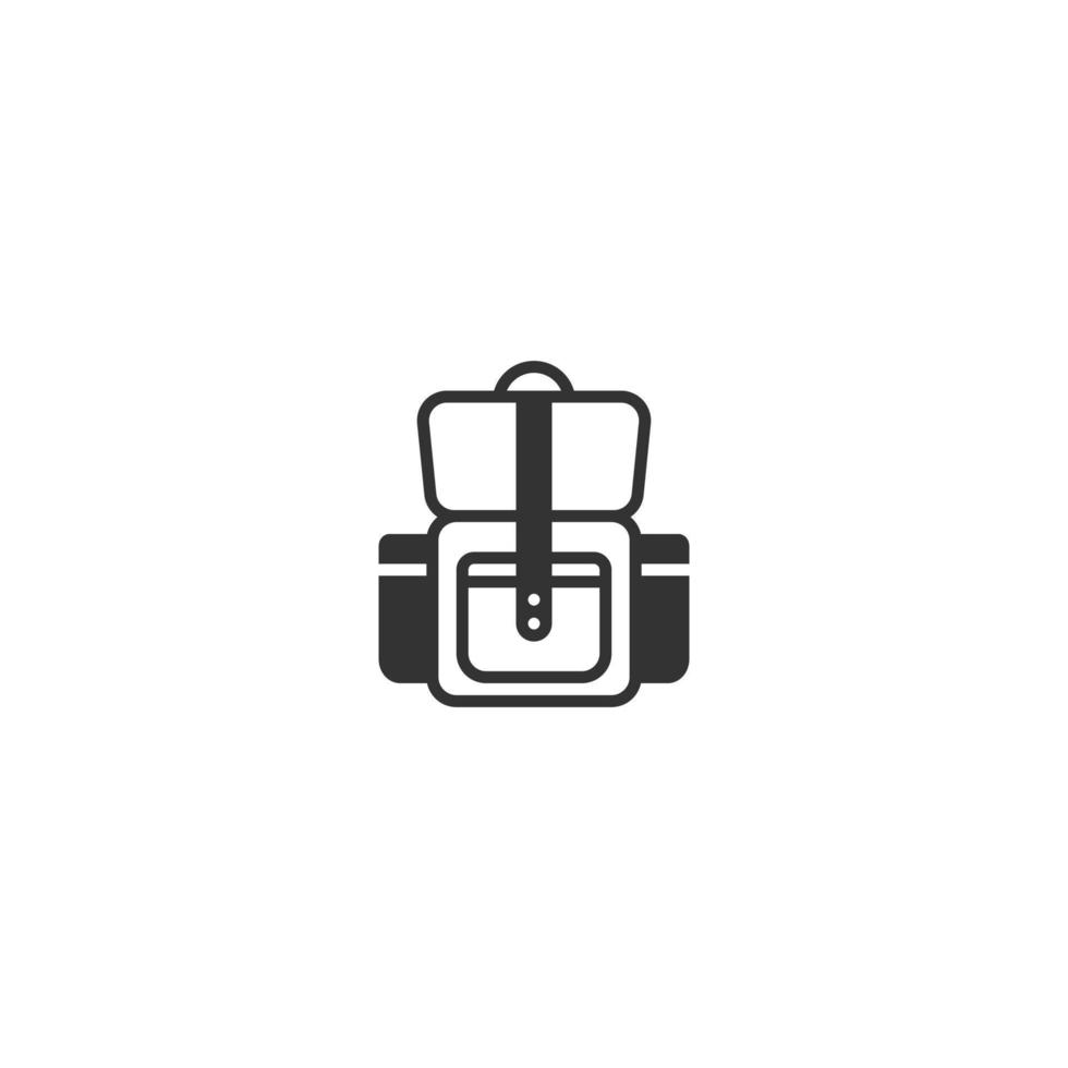 icono de línea de mochila. signo de estilo lineal para concepto móvil y diseño web. icono de vector de contorno de mochila. símbolo, ilustración de logotipo. gráfico vectorial