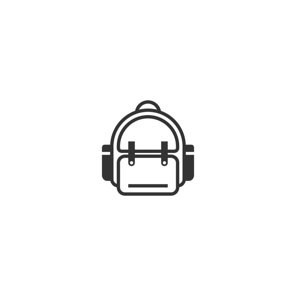 icono de línea de mochila. signo de estilo lineal para concepto móvil y diseño web. icono de vector de contorno de mochila. símbolo, ilustración de logotipo. gráfico vectorial