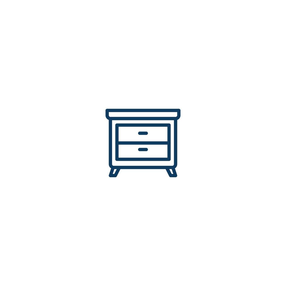 Desk Table Furniture line icon. linear style sign for mobile concept and web design. Desk Table Furniture outline vector icon. Symbol, logo illustration. Vector graphic