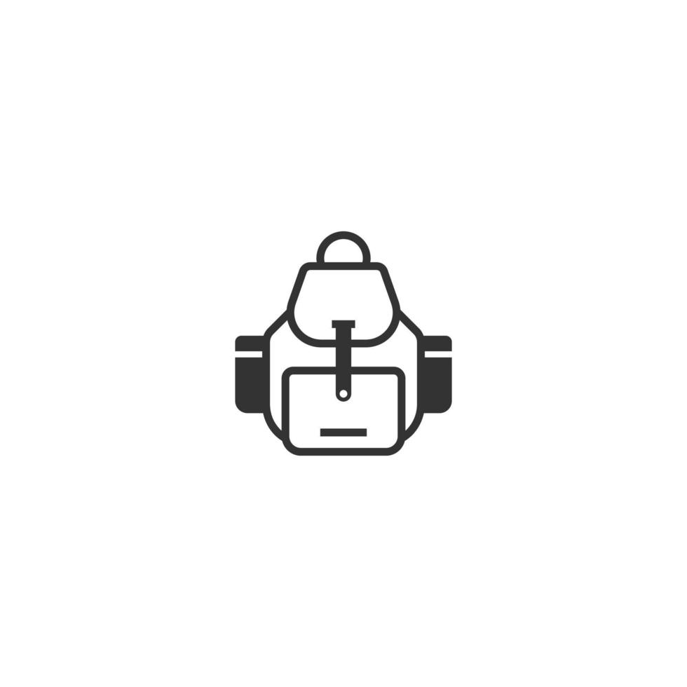 icono de línea de mochila. signo de estilo lineal para concepto móvil y diseño web. icono de vector de contorno de mochila. símbolo, ilustración de logotipo. gráfico vectorial