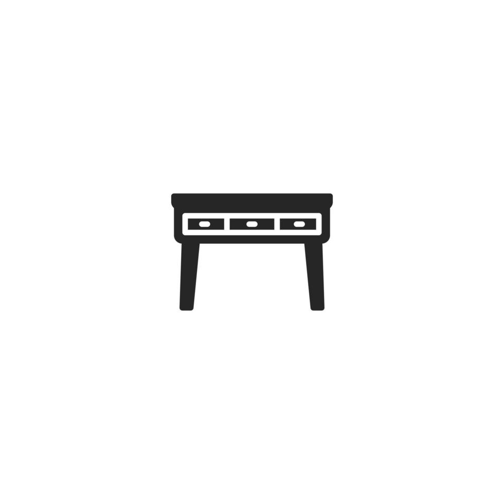 Desk Table Furniture line icon. linear style sign for mobile concept and web design. Desk Table Furniture outline vector icon. Symbol, logo illustration. Vector graphic