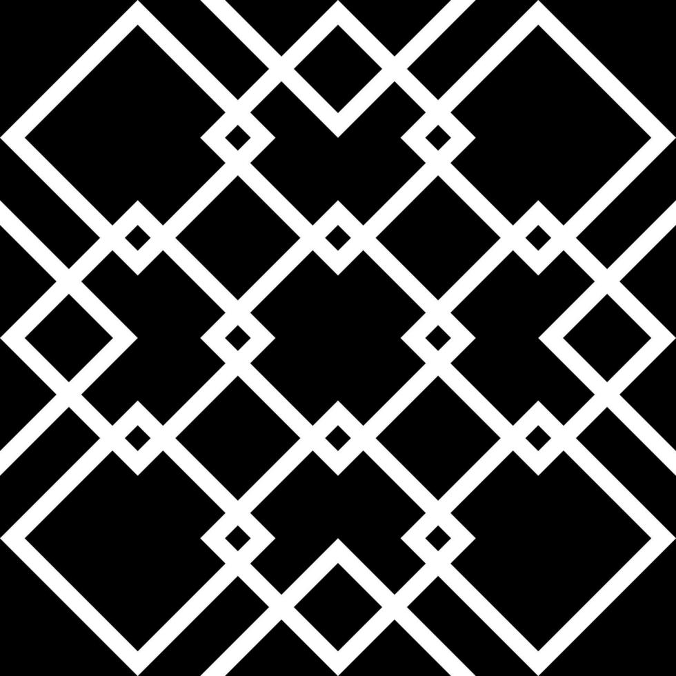 black white floral geometric fabric pattern vector