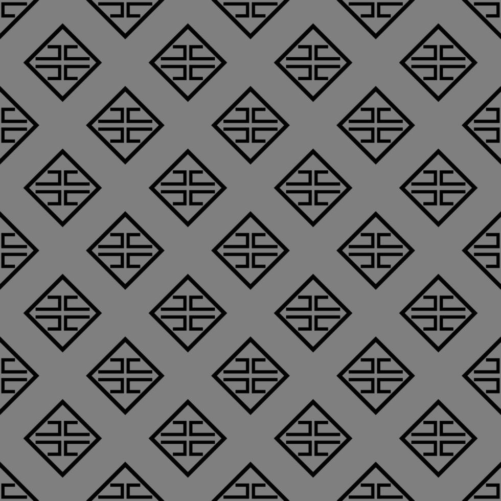 monochrome geometric floral fabric pattern vector