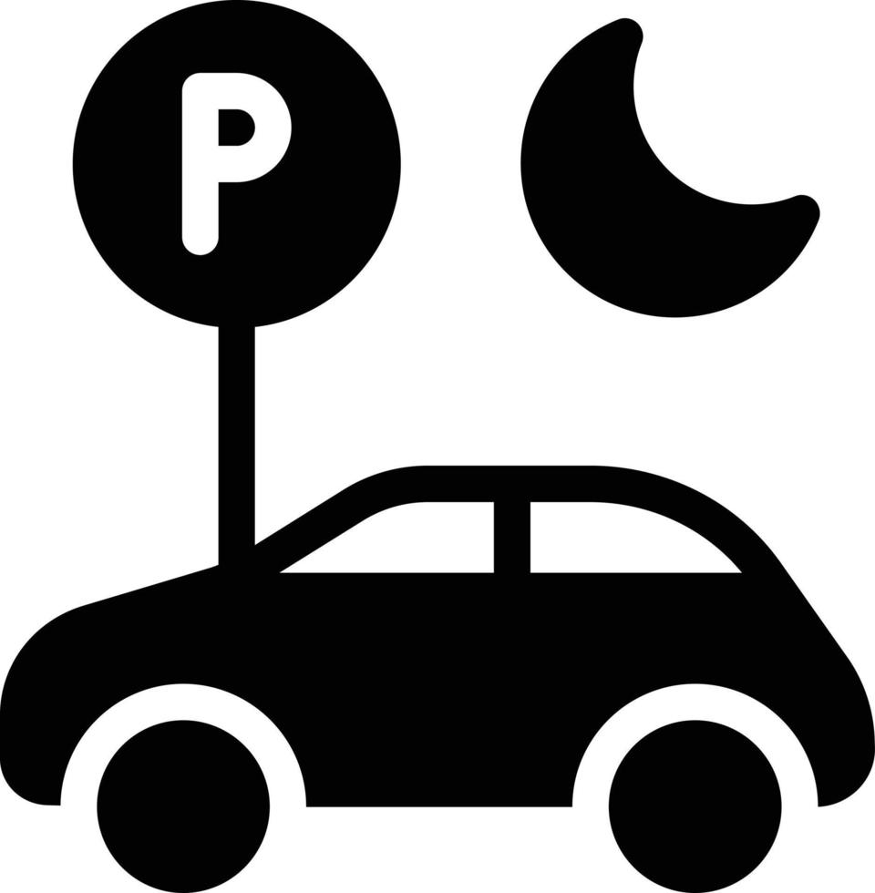 parking night vector illustration on a background.Premium quality symbols.vector icons for concept and graphic design.