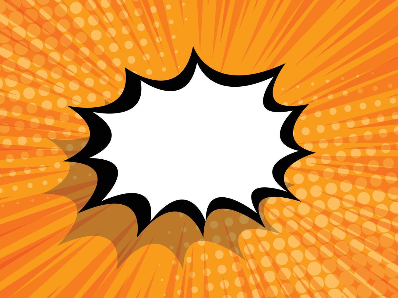 comic book pop art with blank speech bubble for background vector