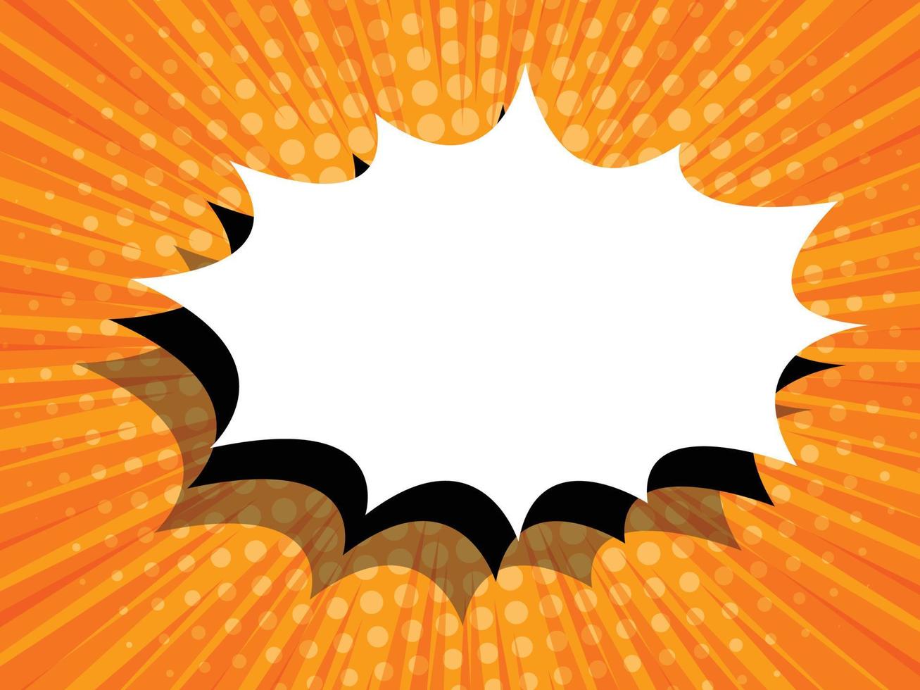 comic book pop art with blank speech bubble for background vector