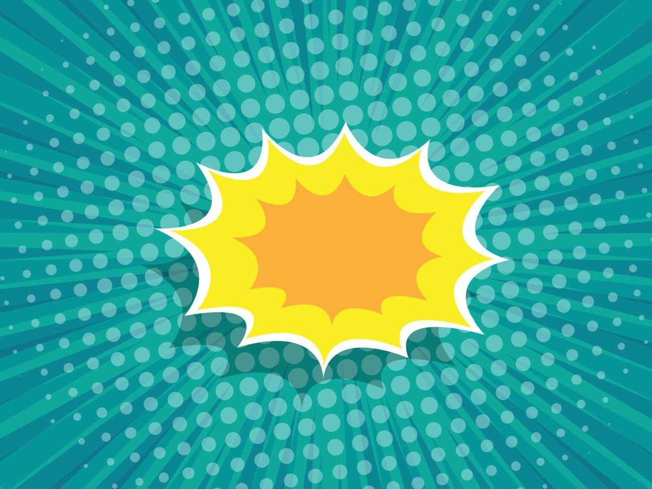 comic book pop art with blank speech bubble for background vector
