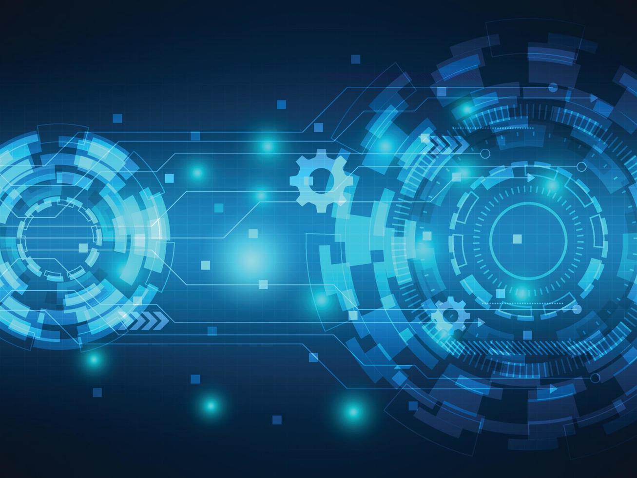 abstract blue futuristic cyber technology background vector