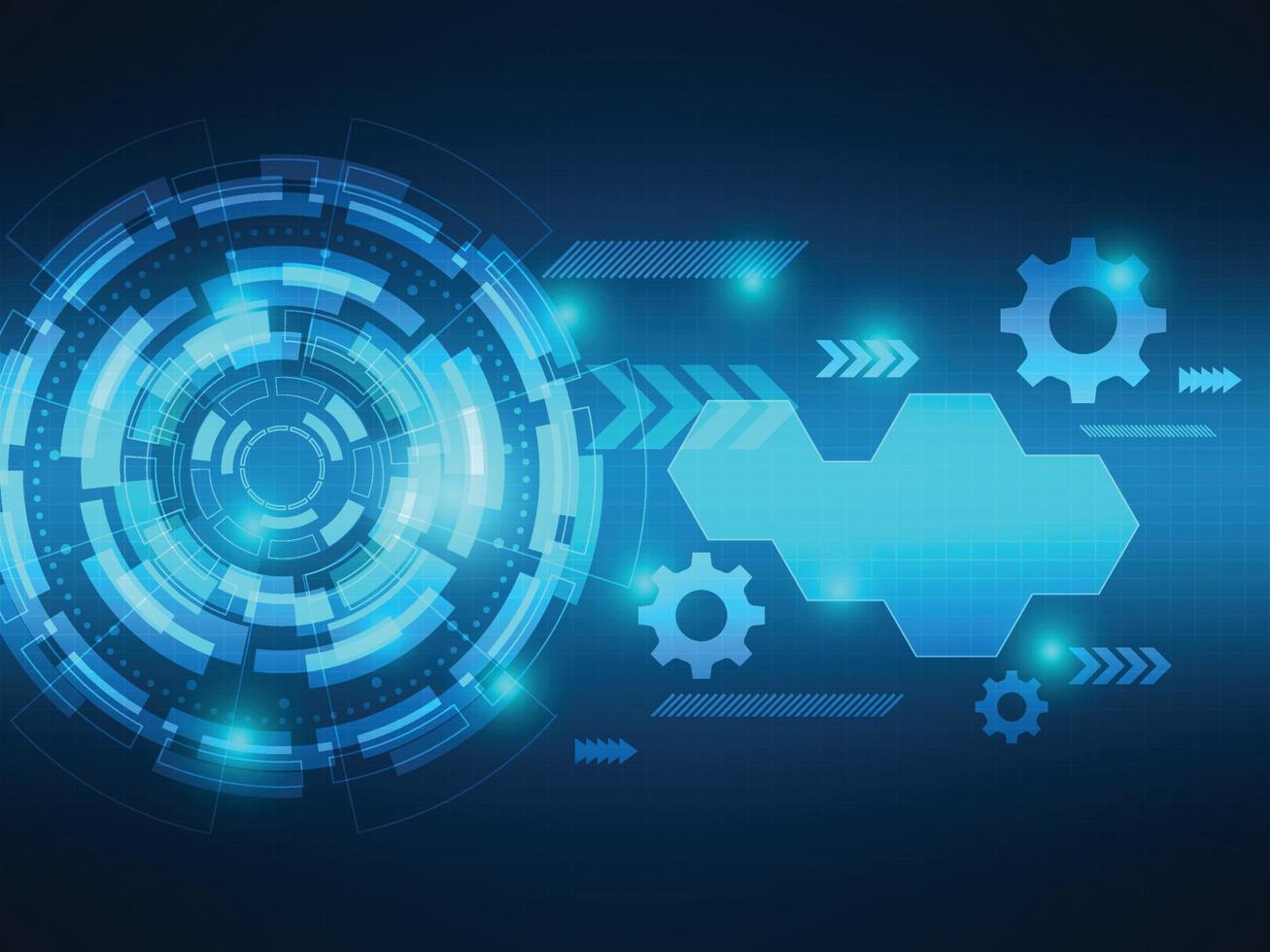 abstract blue futuristic cyber technology background vector