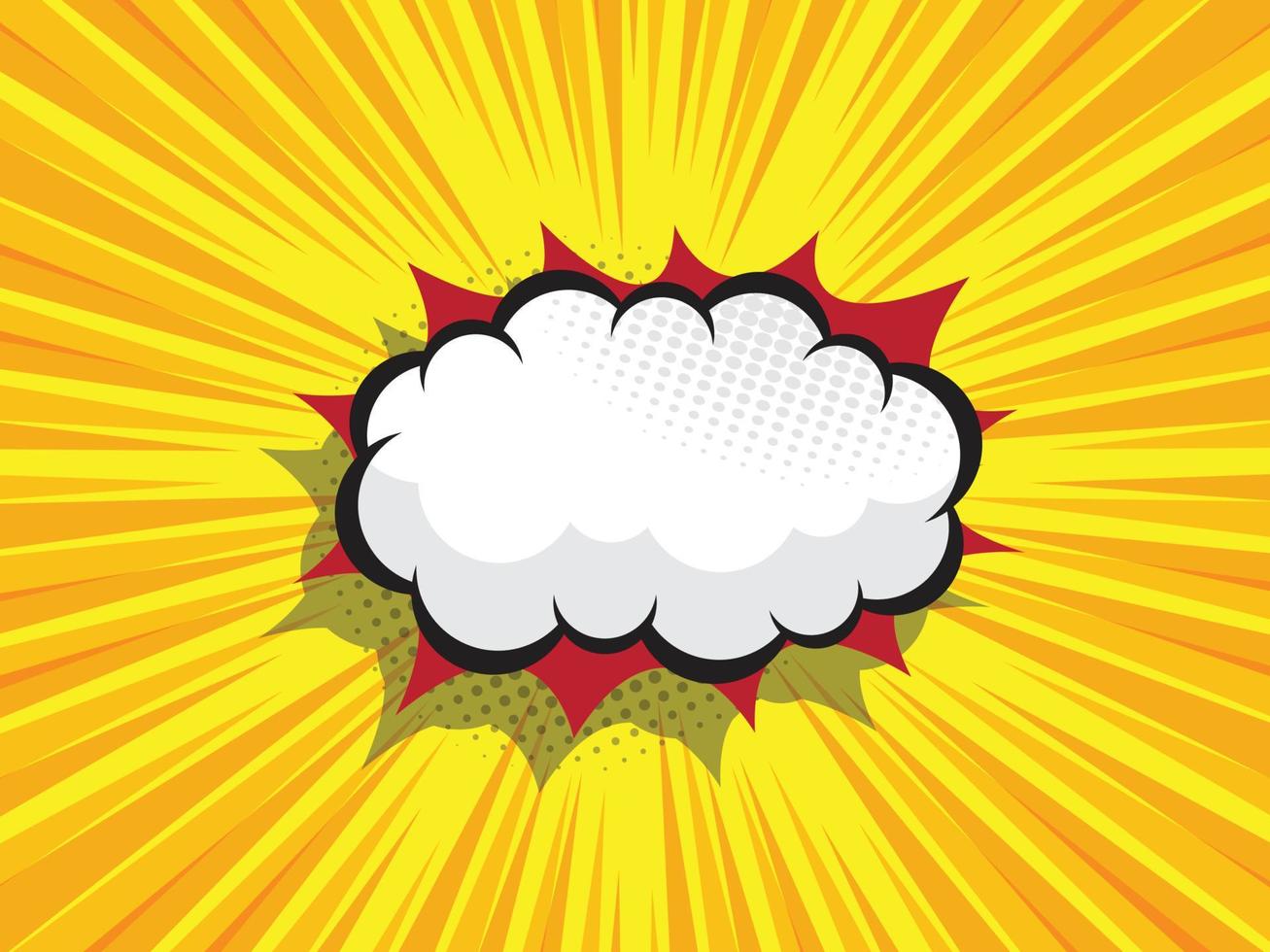 comic book pop art with blank speech bubble for background vector