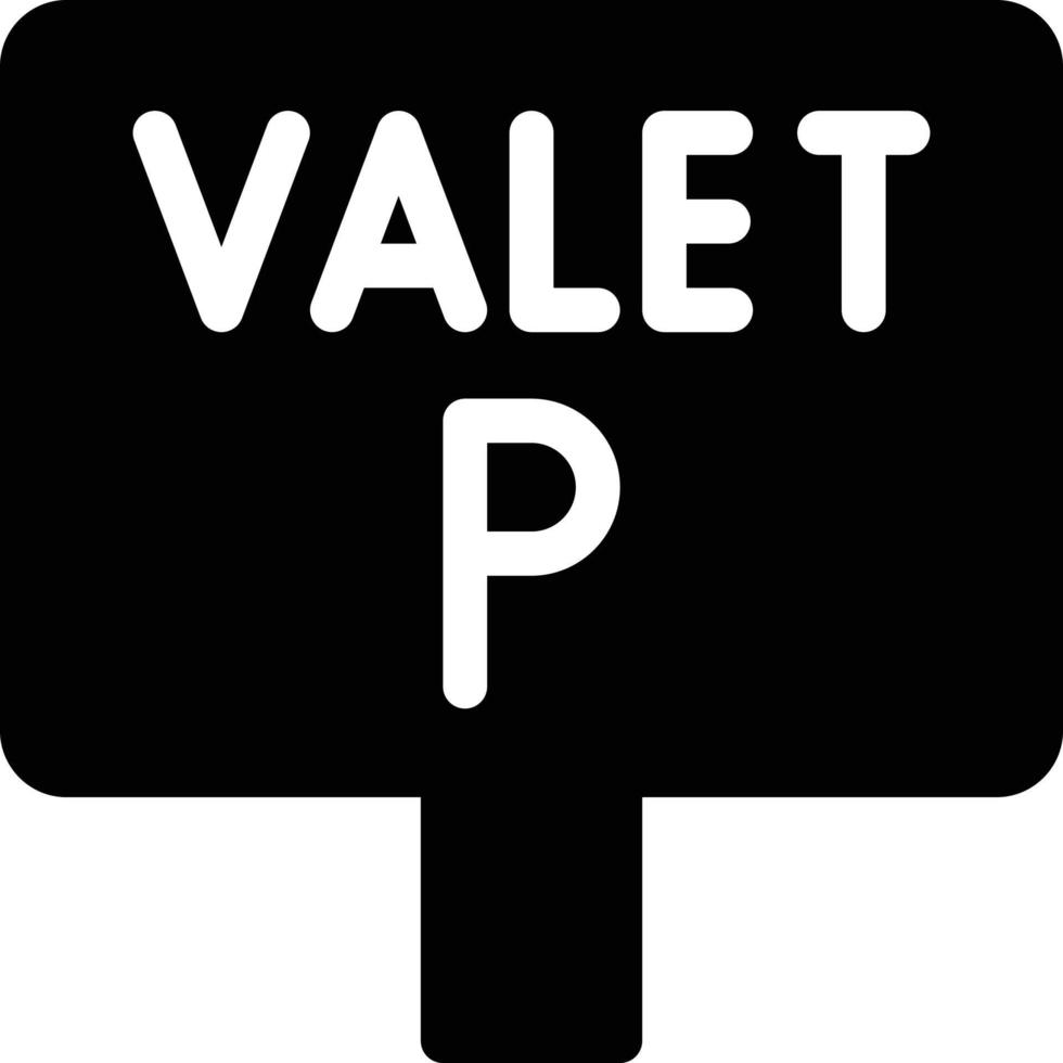 ilustración de vector de tablero de valet en un fondo. símbolos de calidad premium. iconos vectoriales para concepto y diseño gráfico.