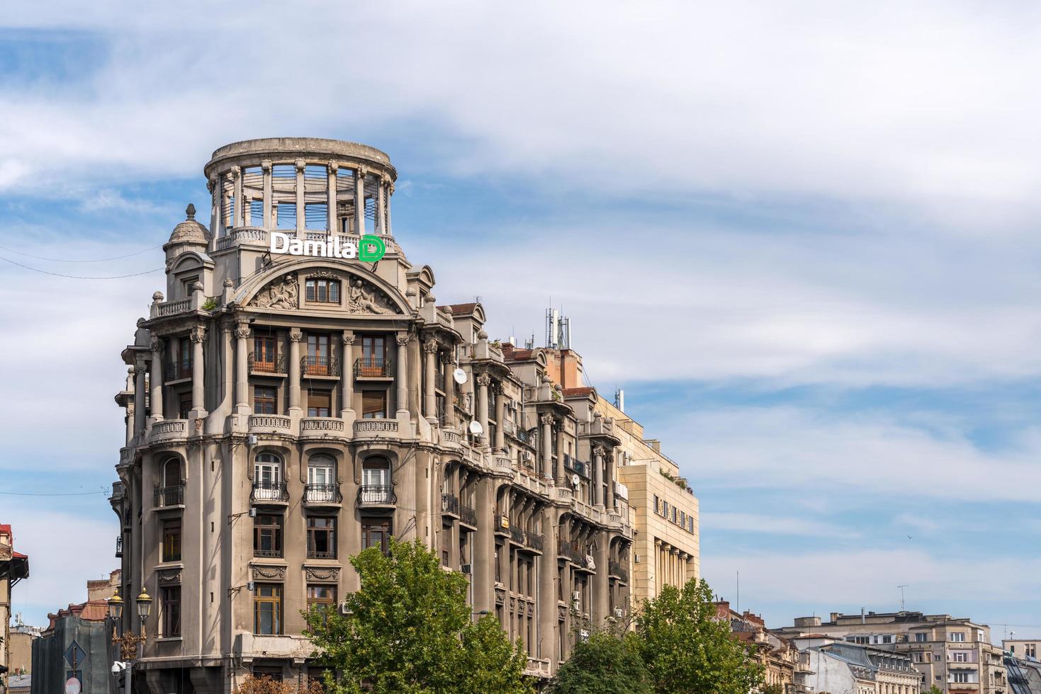 View of old apartments in Bucharest Romania on September 21, 2018 photo