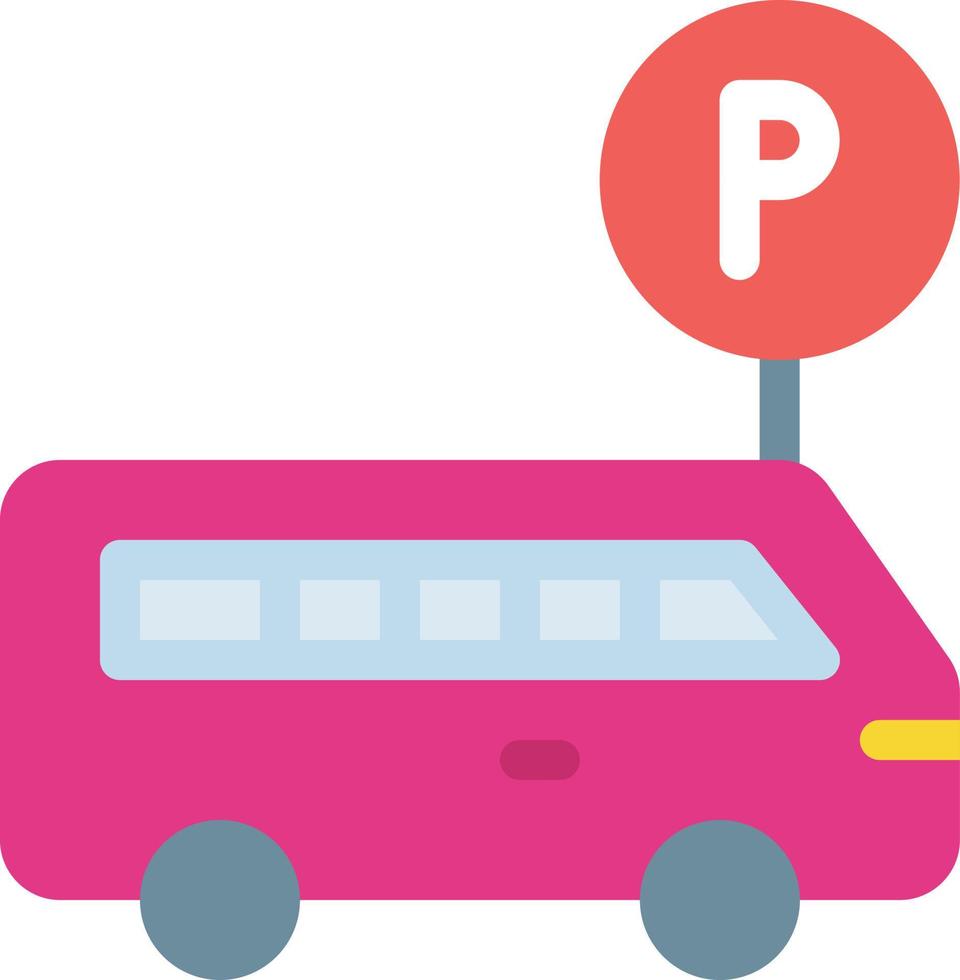 bus parking vector illustration on a background.Premium quality symbols.vector icons for concept and graphic design.