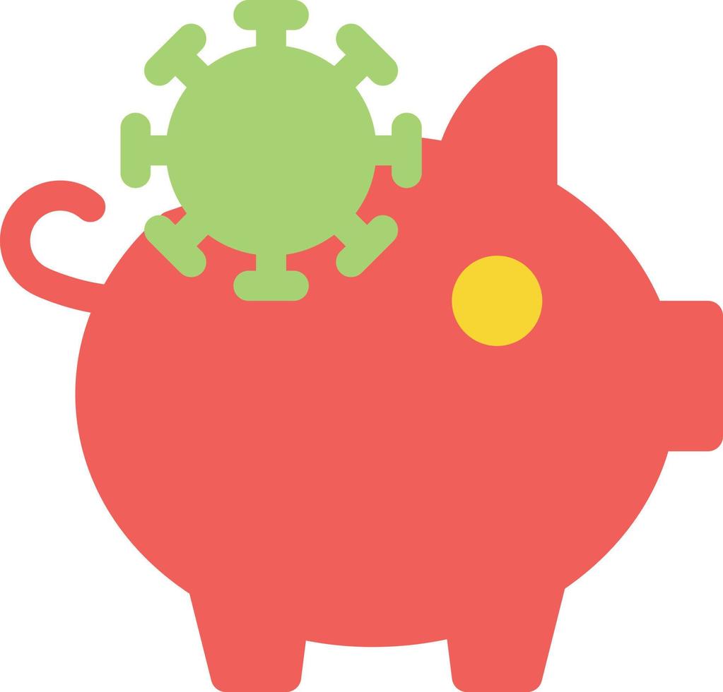 ilustración de vector de virus piggy en un fondo. símbolos de calidad premium. iconos vectoriales para concepto y diseño gráfico.