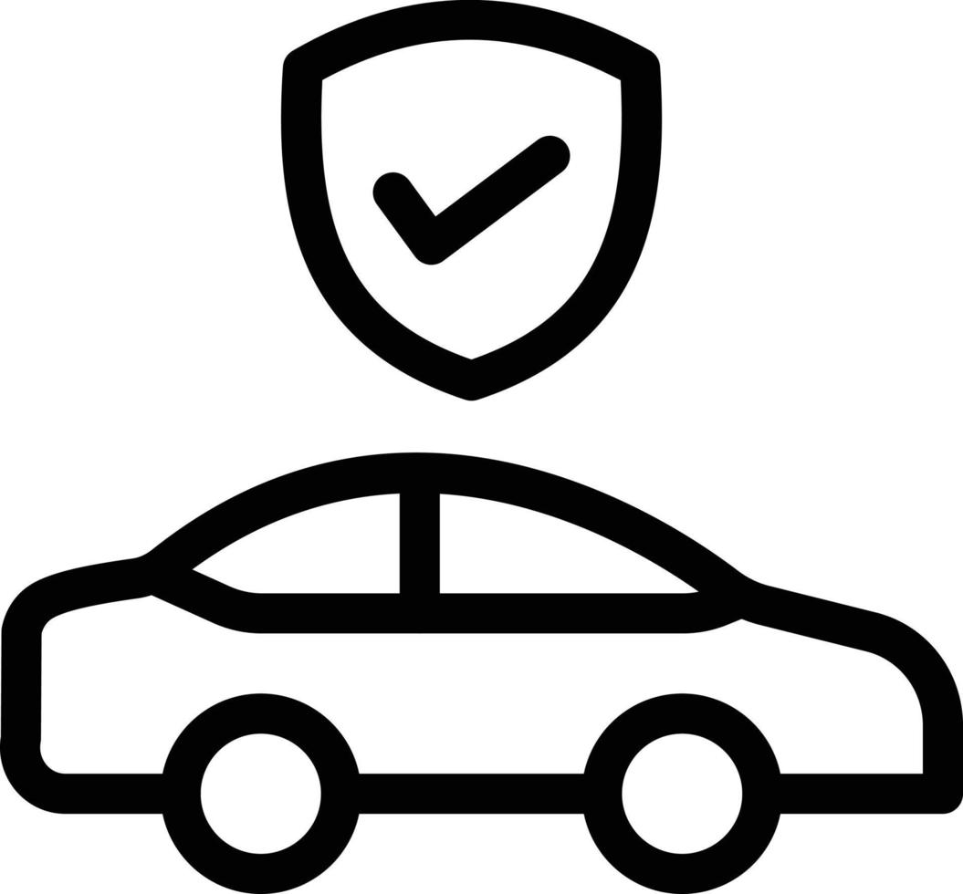 Ilustración de vector seguro de coche en un fondo. Símbolos de calidad premium. Iconos vectoriales para concepto y diseño gráfico.