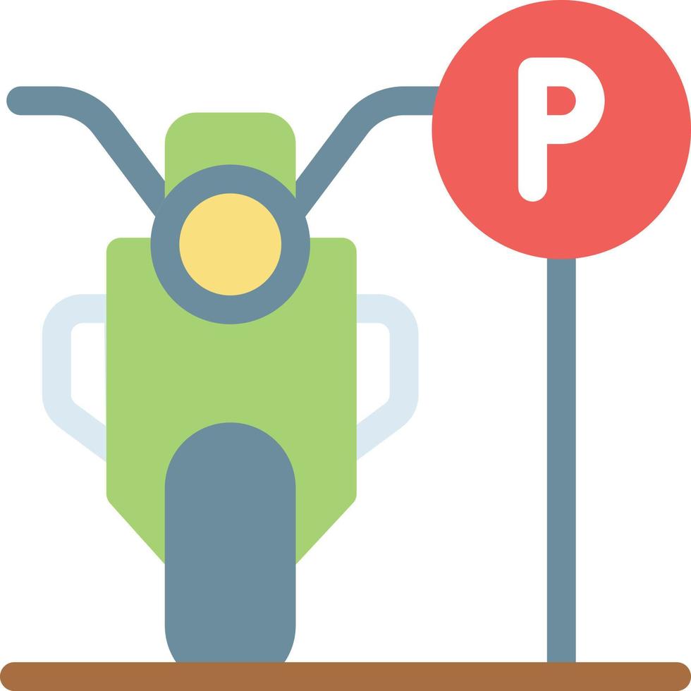 ilustración de vector de moto de estacionamiento en un fondo. símbolos de calidad premium. iconos vectoriales para concepto y diseño gráfico.